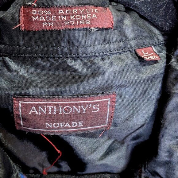 Vintage Mens Plaid Button Up Size L Flannel Colorful Western Long Sleeve Shirt - Picture 5 of 5